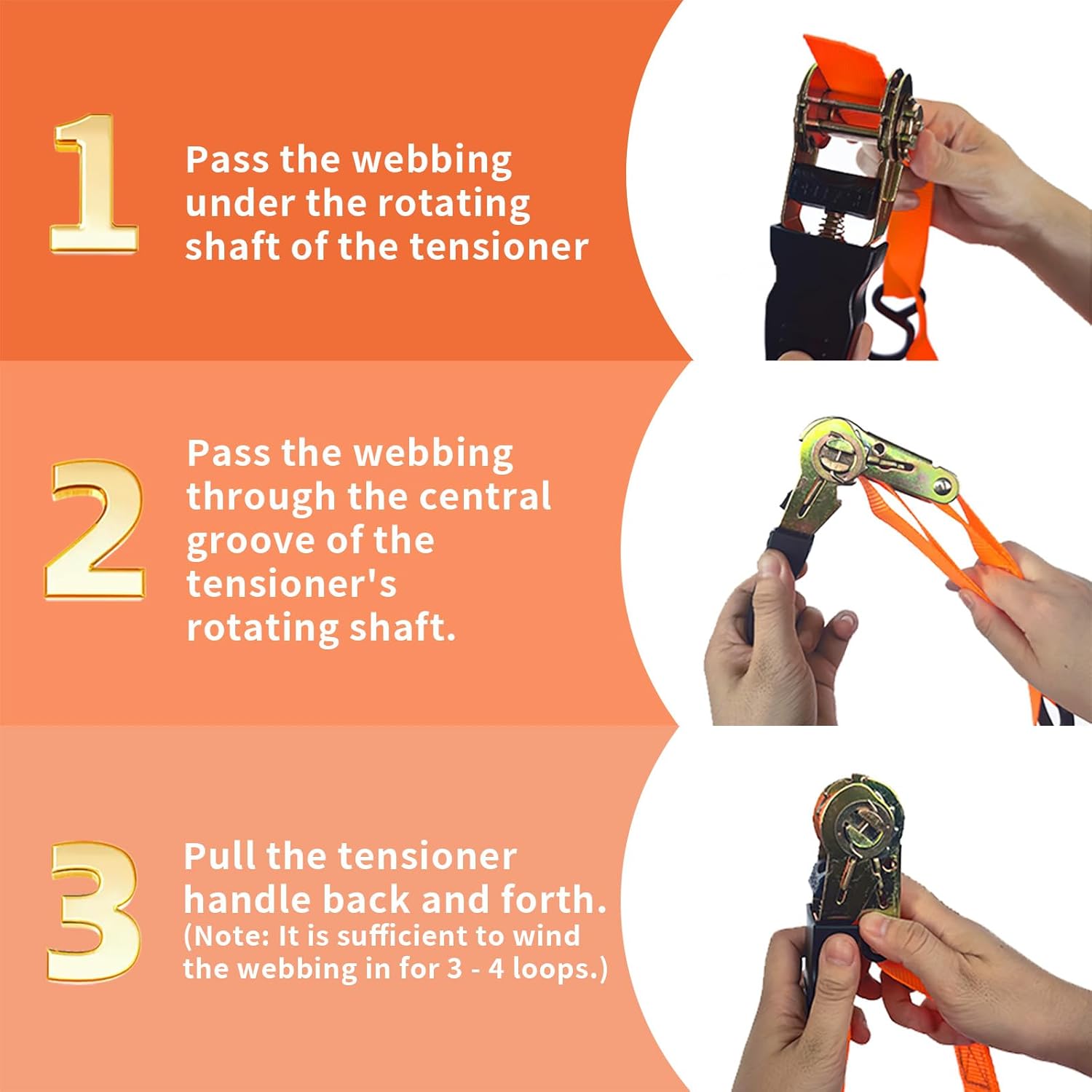 8 Pack Retractable Ratchet Straps 15 Ft - 880 lbs Load Cap with 1760 lbs Breaking Limit, Heavy Duty Auto Self Retracting Tie Down Straps for Truck, Cargo Trailer, Motorcycle, Rad & More