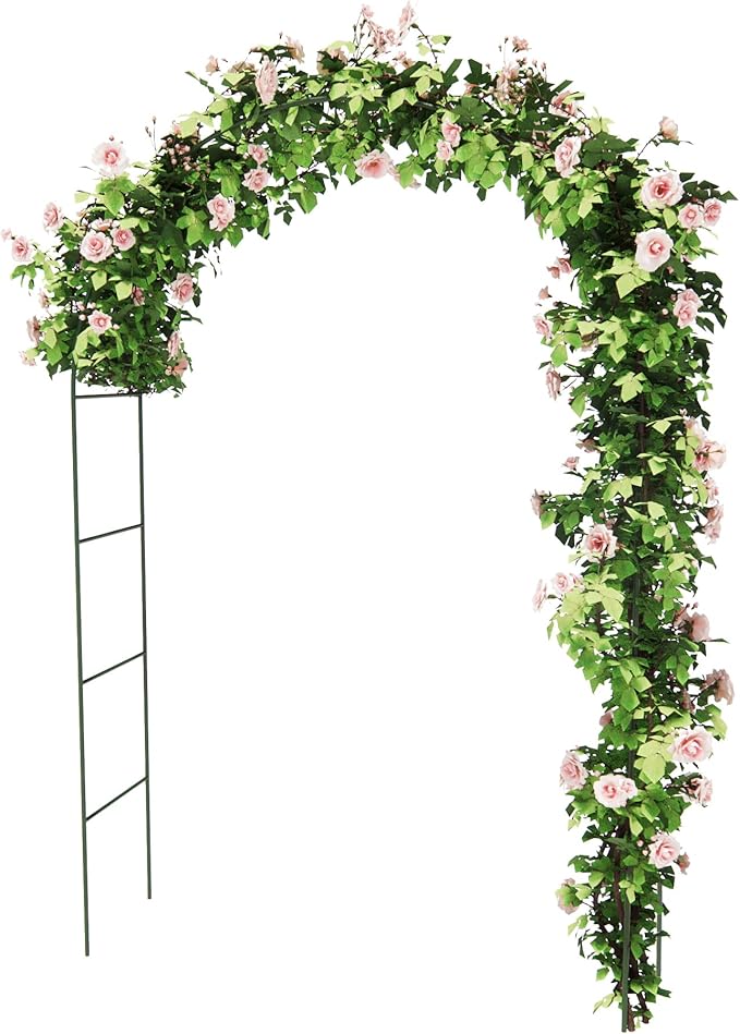 Metal Garden Arch Trellis for Climbing Plants Outdoor, Garden Arbors and Arches, Wedding Arch Frame Archway, Halloween Christmas Party Decoration