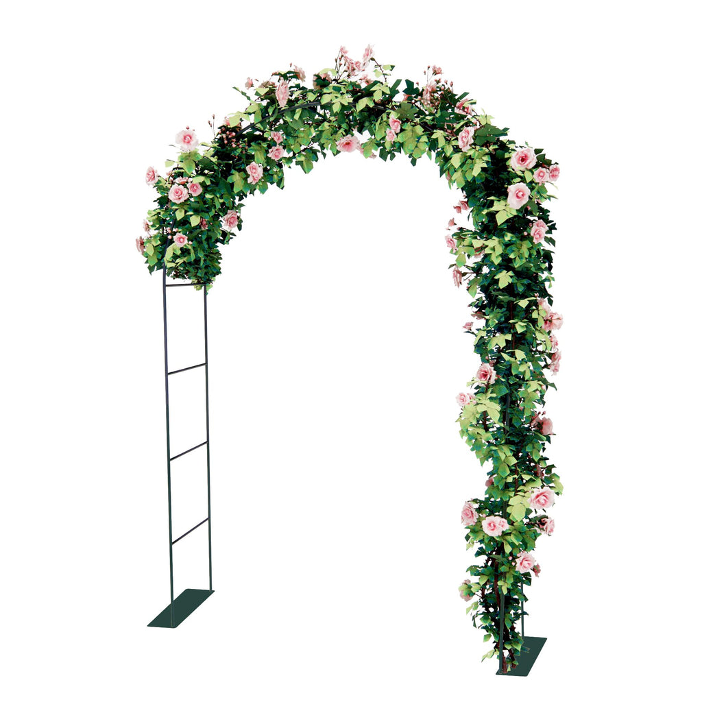 Thickened Metal Garden Arch with Base for Climbing Plants Outdoor, Garden Arbors and Arches, Wedding Arch Frame Archway, Halloween Christmas Party Decoration