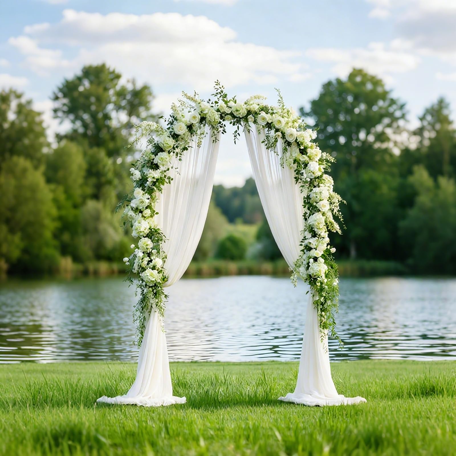 Metal Garden Arch Trellis for Climbing Plants Outdoor, Garden Arbors and Arches, Wedding Arch Frame Archway, Halloween Christmas Party Decoration