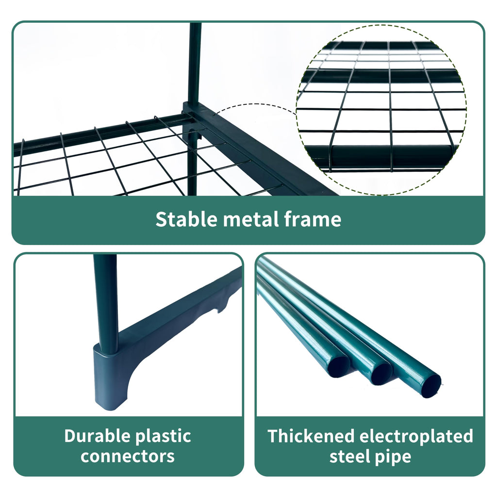2 Pack Plant Stand Indoor Plant Shelf Outdoor,4 Tier Metal Plant Stands for Multiple Plant Pot Holder, Waterproof Plant Shelf for Living Room Patio Home Decor for Gardening