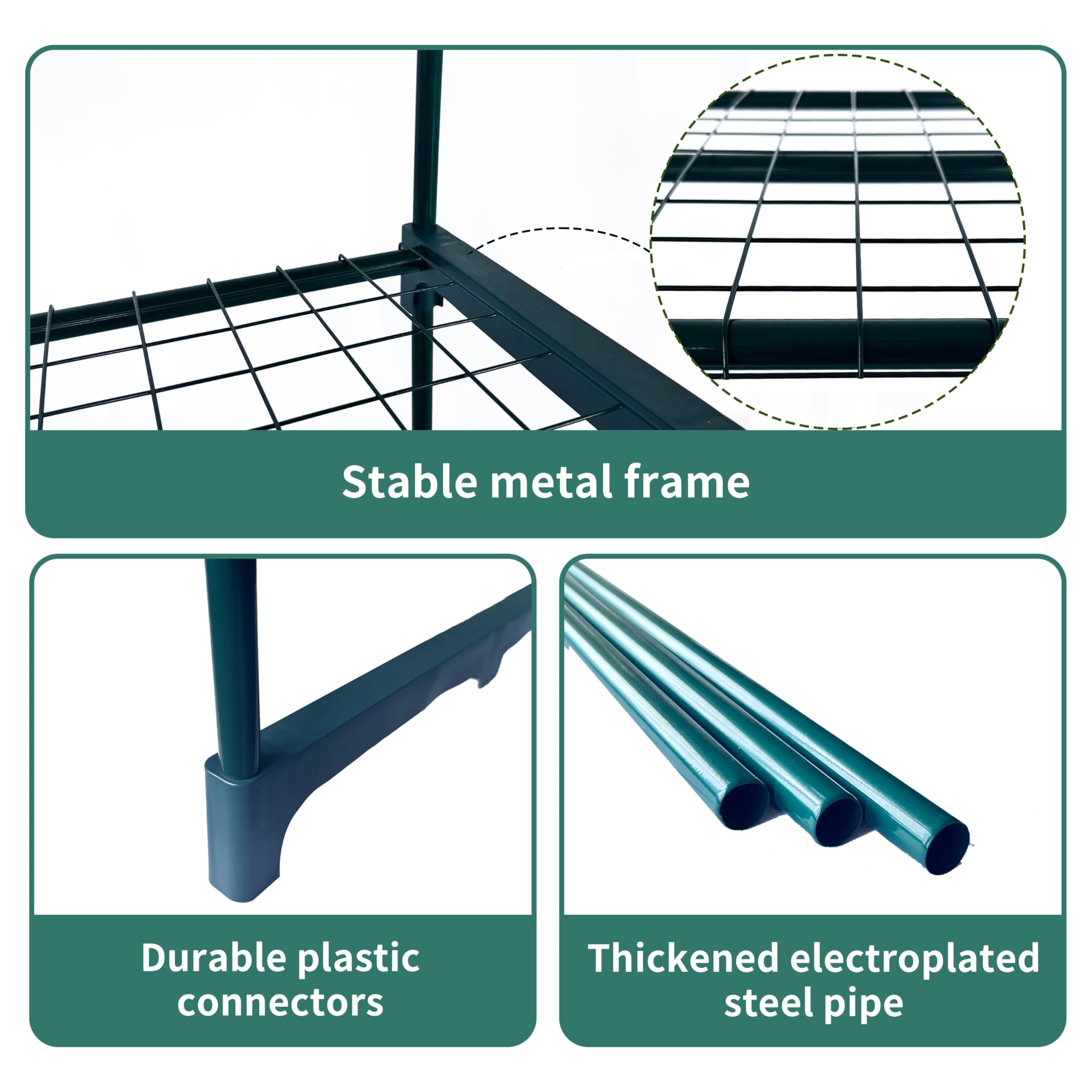 2 Pack Plant Stand Indoor Plant Shelf Outdoor,4 Tier Metal Plant Stands for Multiple Plant Pot Holder, Waterproof Plant Shelf for Living Room Patio Home Decor for Gardening