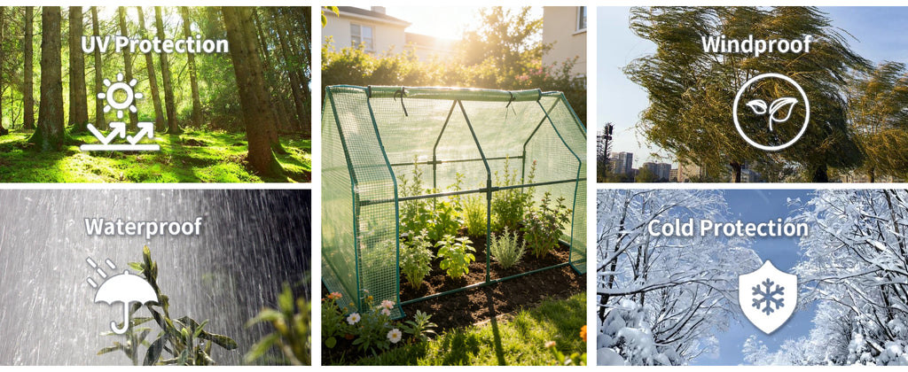 Mini Greenhouse, Portable Cold Frame Green House Indoor Outdoor, Small Greenhouse for Seed Starting & Plant Protection, 72.8"(L) x37.4W x47.2(H)