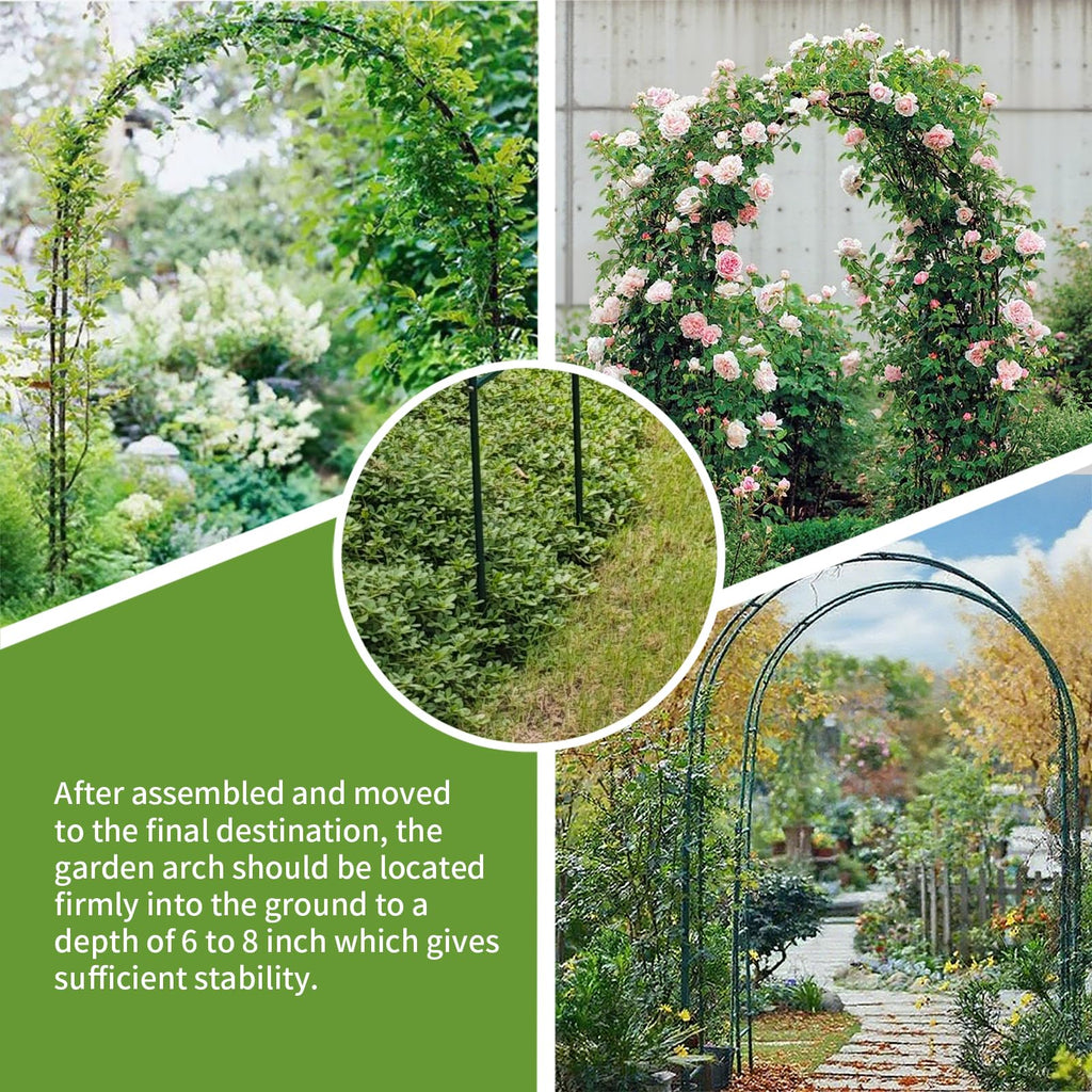 Metal Garden Arch Trellis for Climbing Plants Outdoor, Garden Arbors and Arches, Wedding Arch Frame Archway, Halloween Christmas Party Decoration