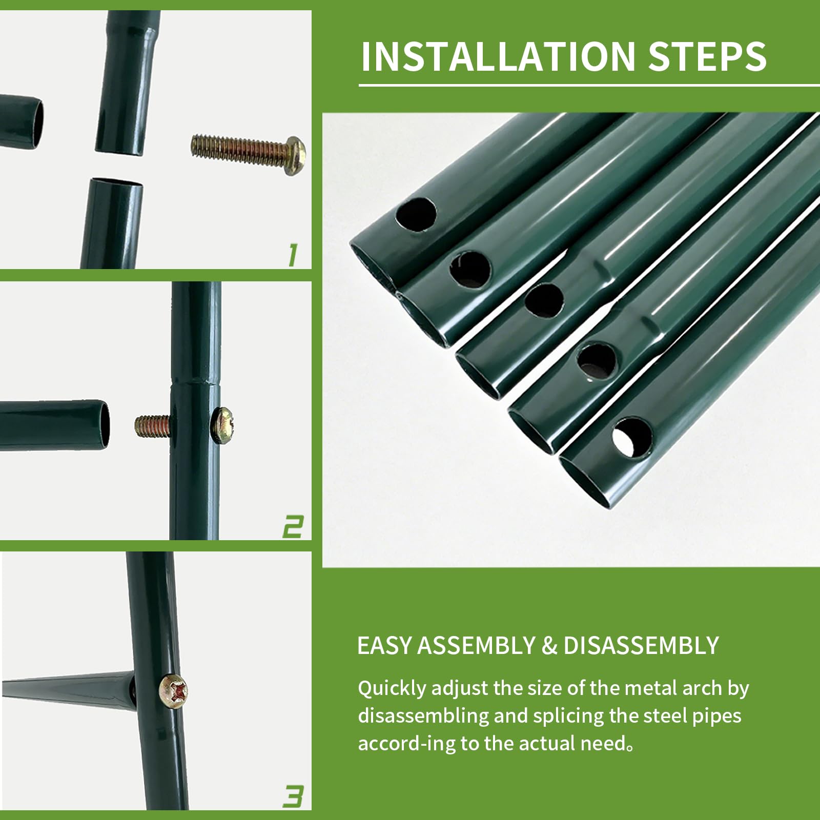 Metal Garden Arch Trellis for Climbing Plants Outdoor, Garden Arbors and Arches, Wedding Arch Frame Archway, Halloween Christmas Party Decoration