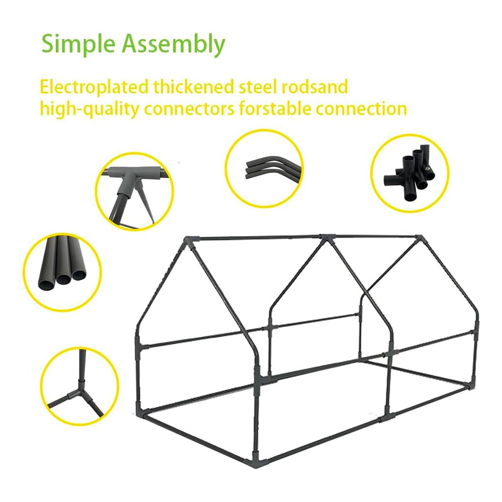 Portable Mini Greenhouse, 47"x24"x24" Greenhouses for Outdoors with PVC Cover and Dual Zipper Doors,Green House Cover for Raised Garden Bed,Garden Bed Cover for Plants Outdoor